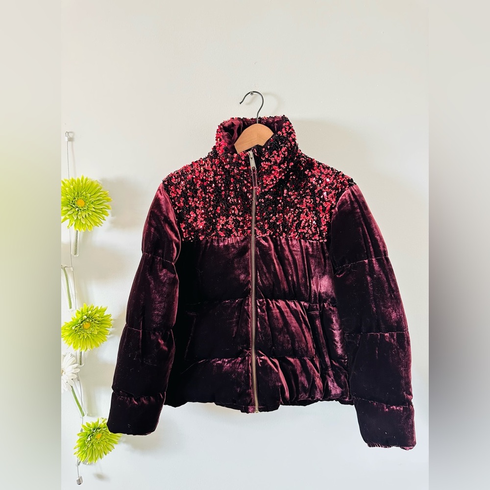 Anthropologie | Maeve Sequin Velvety Jacket